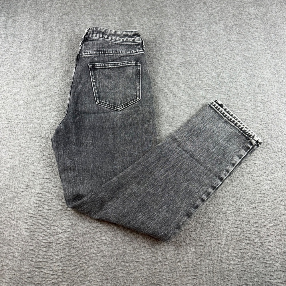 PacSun Mom Jean Women's 25 Black Acid Wash High Rise Tapered Denim